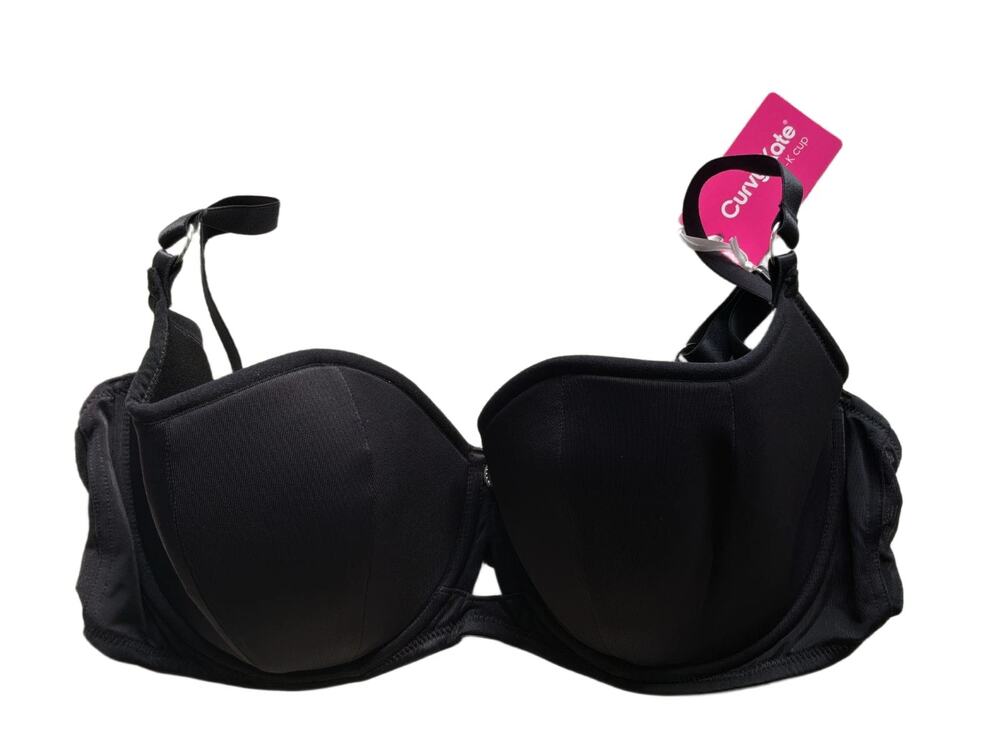 Curvy Kate Boost Me Up Padded Balcony Bra 38F UK / 38G US Black Underwire NWT